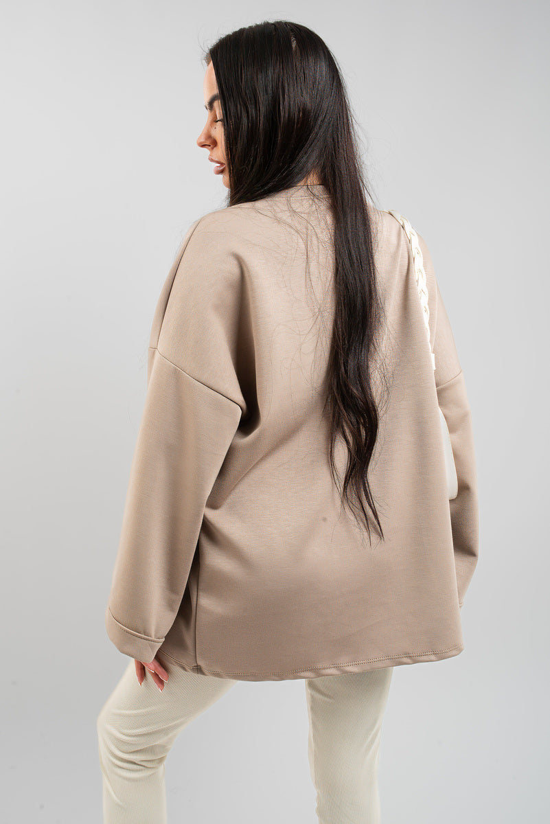 Oversized Long Sleeve Sweatshirt Top