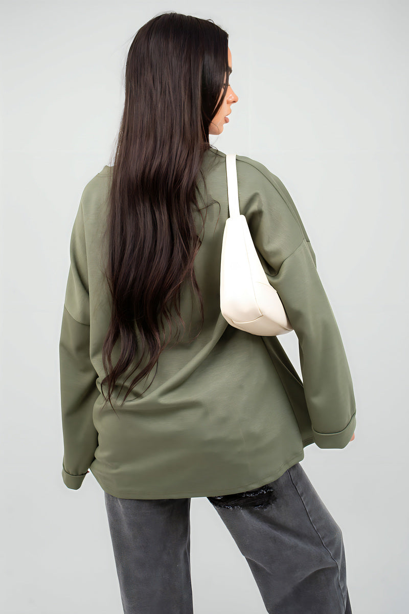 Oversized Long Sleeve Sweatshirt Top