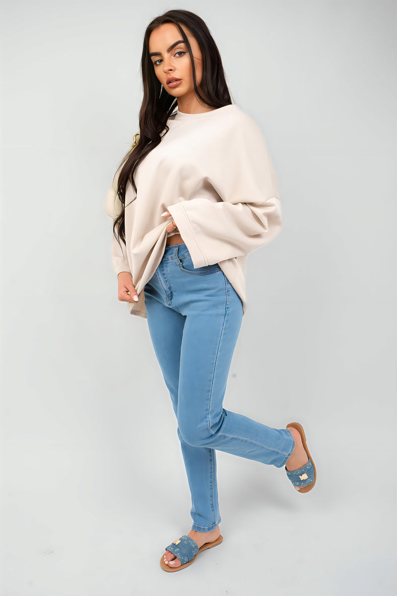 Oversized Long Sleeve Sweatshirt Top